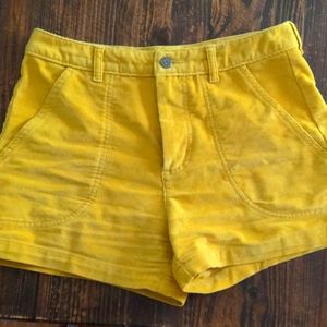 Patagonia yellow corduroy shorts